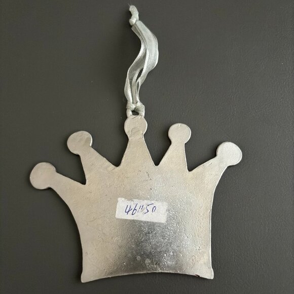 Engraved Custom Crown Solid Pewter It's Good To Be Queen Christmas Ornament - Picture 2 of 4